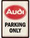 Метална табелка Nostalgic Art Audi - Parking Only - 1t