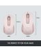 Мишка Logitech - Signature M650, оптична, безжична, розова - 4t