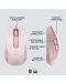 Мишка Logitech - Signature M650, оптична, безжична, розова - 8t