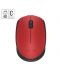 Мишка Logitech - M171, оптична, безжична, червена - 1t