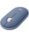 Мишка Logitech - Pebble M350, оптична, безжична, Blueberry - 1t