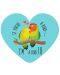 Табелка-картичка - If you're a bird - I'm a bird (с форма на сърце) - 1t