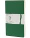 Комплект джобни тефтери Moleskine Volant Notebook – Зелен, бели листа - 1t
