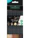 Моливи Faber-Castell Black Edition - 12 цвята, телесни нюанси - 1t