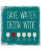 Мраморна подложка за чаша Gespaensterwald - Save water Drink wine - 1t