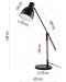 Настолна лампа Emos - Winston Z7605, E27, 1 х 11W, 230V, кабел 1.7 m, черна - 2t