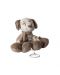 Мека музикална играчка Nattou - Кученцето Макс, с клипс, 30 cm - 1t