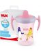 Неразливаща се чаша с мек накрайник NUK Evolution - Trainer Cup, 230 ml, розова - 2t