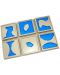 Образователен комплект Smart Baby - Монтесори релефни плочки на земни форми, 6 броя - 1t
