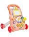 Образователна проходилка Caretero Toyz - Zoo Pusher, розова - 1t