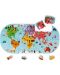 Образователен пъзел за баня Janod - Карта на света - 3t