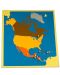 Образователен Монтесори пъзел Smart Baby - Карта на Северна Америка, 23 части - 1t