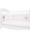 Обиколник за бебешко легло KikkaBoo - с дунапрен, 210 cm, Pink Bunny - 1t