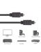 Оптичен кабел VCom - CV905, Toslink, 2m, черен - 5t