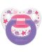 Ортодонтска залъгалка Wee Baby - Patterned, 18+ m, розова с китчета - 1t
