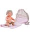 Кукла-бебе Paola Reina Mini Pikolines - С розова чанта и постелка, момиченце, 32 cm - 1t