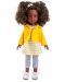 Комплект дрехи за кукла Paola Reina - Туника на бели и жълти райета и жълто яке, 32 cm - 1t