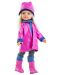 Комплект дрехи за кукла Paola Reina - Розов дъждобран и син пуловер, 32 cm - 1t