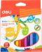 Пастели пластик Deli Color Emotion - EC20000, 12 цвята - 1t