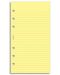 Пълнител за органайзер Filofax - Personal, жълта линирана хартия, 30 листа - 1t