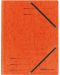 Папка Herlitz - Quality, с ластик и три капака, оранжева - 1t