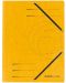 Папка Herlitz - Quality, с ластик и три капака, жълта - 1t