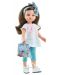 Комплект дрехи за кукла Paola Reina - Бяла блуза и светлосин клин, 32 cm - 1t