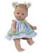 Кукла-бебе Paola Reina Los Gordis - Алисия, с рокля в зелено, синьо и бяло, 34 cm - 1t