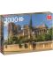 Пъзел Jumbo от 1000 части - Катедралата Нотр Дам, Париж - 1t