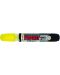 Перманентен маркер Uni Prockey - PM-225F, объл и скосен връх, 1.4-2.0 mm и 3.7 mm, флуоресцентно жълт - 1t