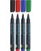 Перманентни маркери Schneider - Maxx 130, 4 цвята - 2t