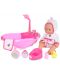 Пишкаща кукла-бебе Moni Toys - С вана за къпане и аксесоари,  36 cm - 1t