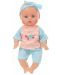 Пишкаща кукла-бебе Raya Toys - Bonnie, с аксесоари, в синьо - 2t