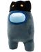 Плюшена фигура YuMe Games: Among Us - Black Crewmate with Cat Head Hat, 30 cm - 2t
