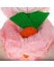 Плюшено зайче Tea Toys - Бени, 28 cm, с морков, розово - 4t