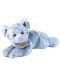 Плюшена играчка Rappa Еко приятели - Котка, сива, лежаща, 30 cm - 1t