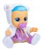 Плачеща кукла със сълзи IMC Toys Cry Babies - Кристал, болно бебе, лилаво и бяло - 5t