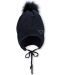 Плетена зимна шапка Sterntaler - 49 cm, 12-18 м, тъмносиня - 2t