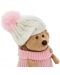 Плюшена играчка Оrange Toys Life - Tаралежчето Флъфи с бяло-розова шапка, 15 cm - 2t