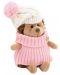 Плюшена играчка Оrange Toys Life - Tаралежчето Флъфи с бяло-розова шапка, 15 cm - 1t