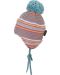 Плетена бебешка шапка Sterntaler - На райе, 51 cm, 18-24 месеца, пастел - 3t
