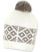 Плетена зимна шапка с пискюл Sterntaler - 47 cm, 9-12 месеца, екрю - 1t