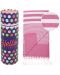 Памучна кърпа в кутия Hello Towels - Malibu, 100 х 180 cm, розова - 1t
