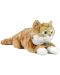 Плюшена играчка Rappa Еко приятели - Рижава таби котка, лежаща, 40 cm - 2t