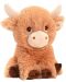  Плюшена играчка Keel Toys Keeleco - Рунтава крава, кафява, 18 cm - 1t