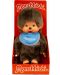 Плюшена играчка Monchhichi - Маймунка момче със син лигавник, 20cm - 1t