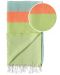 Памучна кърпа в кутия Hello Towels - Neon, 100 х 180 cm, зелено-синя - 2t