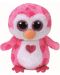 Плюшена играчка TY Toys Beanie Boos - Пингвин Juliet, розов, 15 cm - 1t
