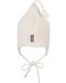 Плетена бебешка шапка Sterntaler - От органичен памук, 45 cm, 6-9 м, бяла - 2t