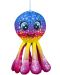 Плюшена играчка Амек Тойс - Цветен октопод, син, 25 сm - 1t